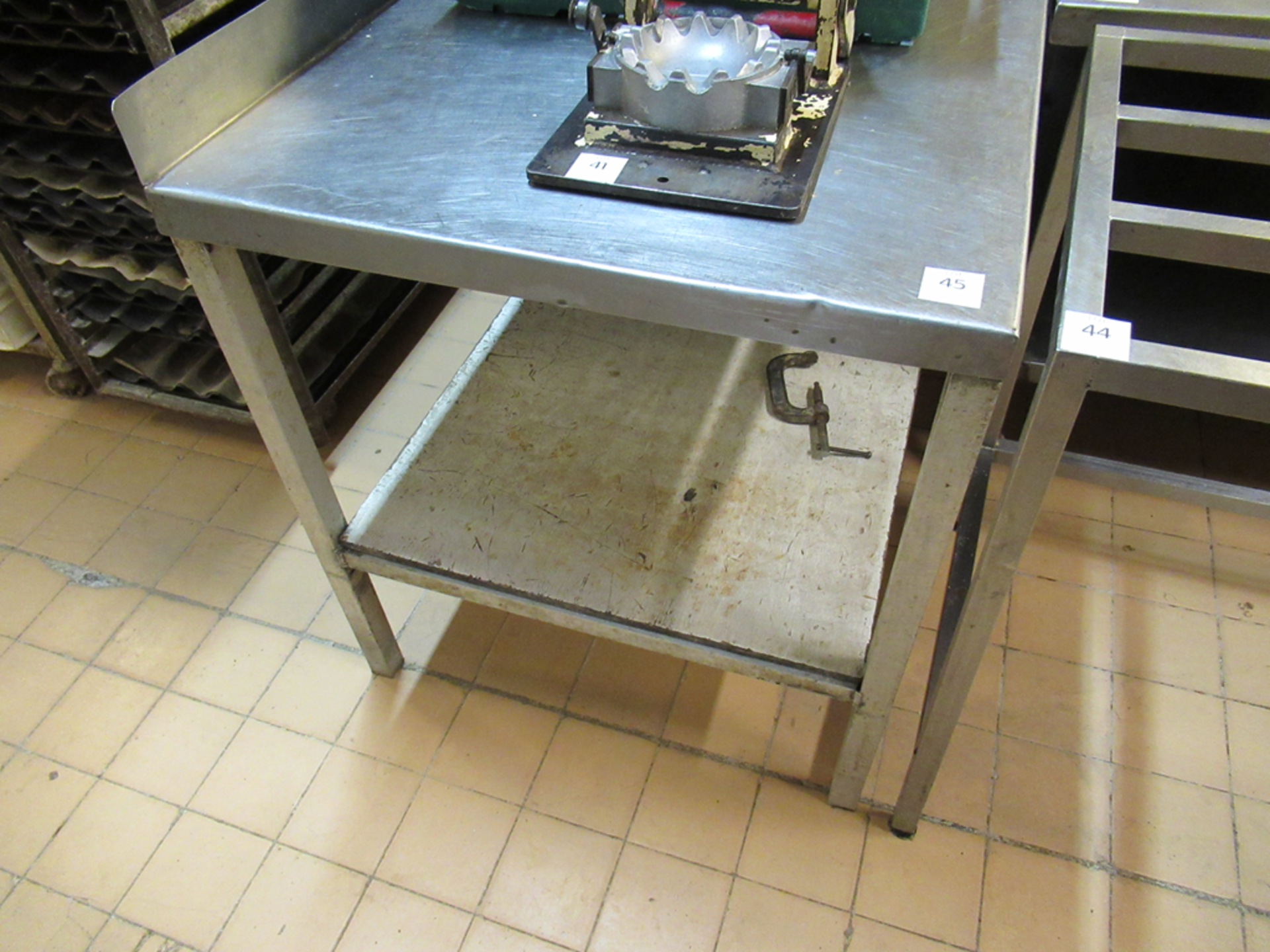 Stainless Steel Top Prep Table with Aluminium Frame 2060 x 770 x 850mm High - Image 2 of 2