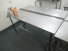 S/S Prep Table 1760 x 570 x 900mm High fitted with A Manual Food/Burger Press