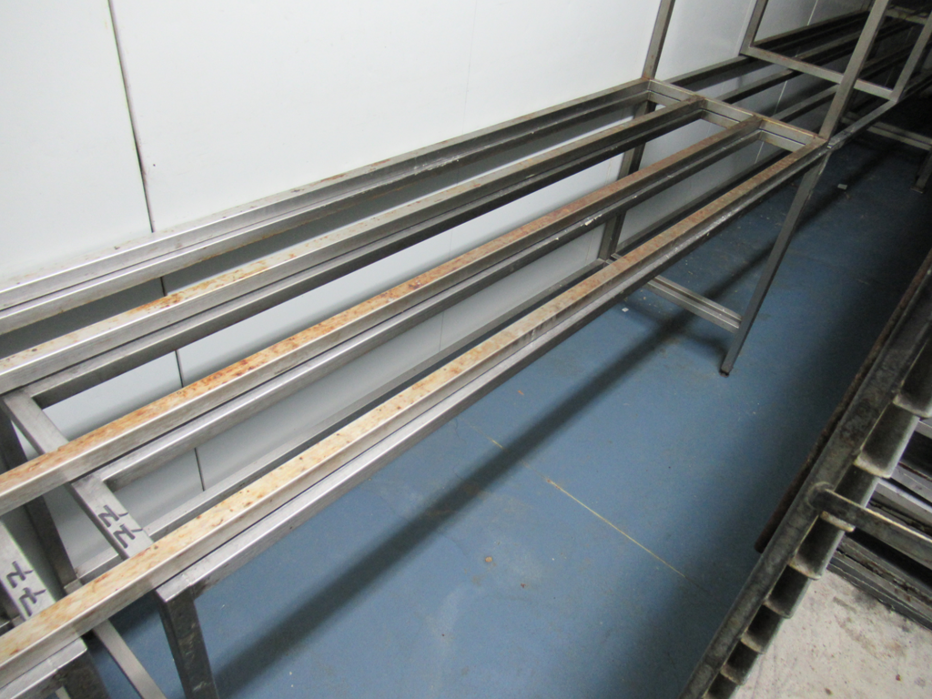 3 x S/S Packing Table 2750/2000/1100mm long each, one 600mm Wide x& 840mm High - Image 3 of 3