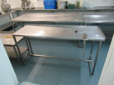 S/S Prep Table 1760 x 570 x 900mm High fitted with Bonzer Can Opener