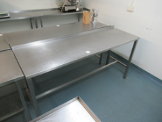 S/S Prep Table 1800 x 570 x 900mm High