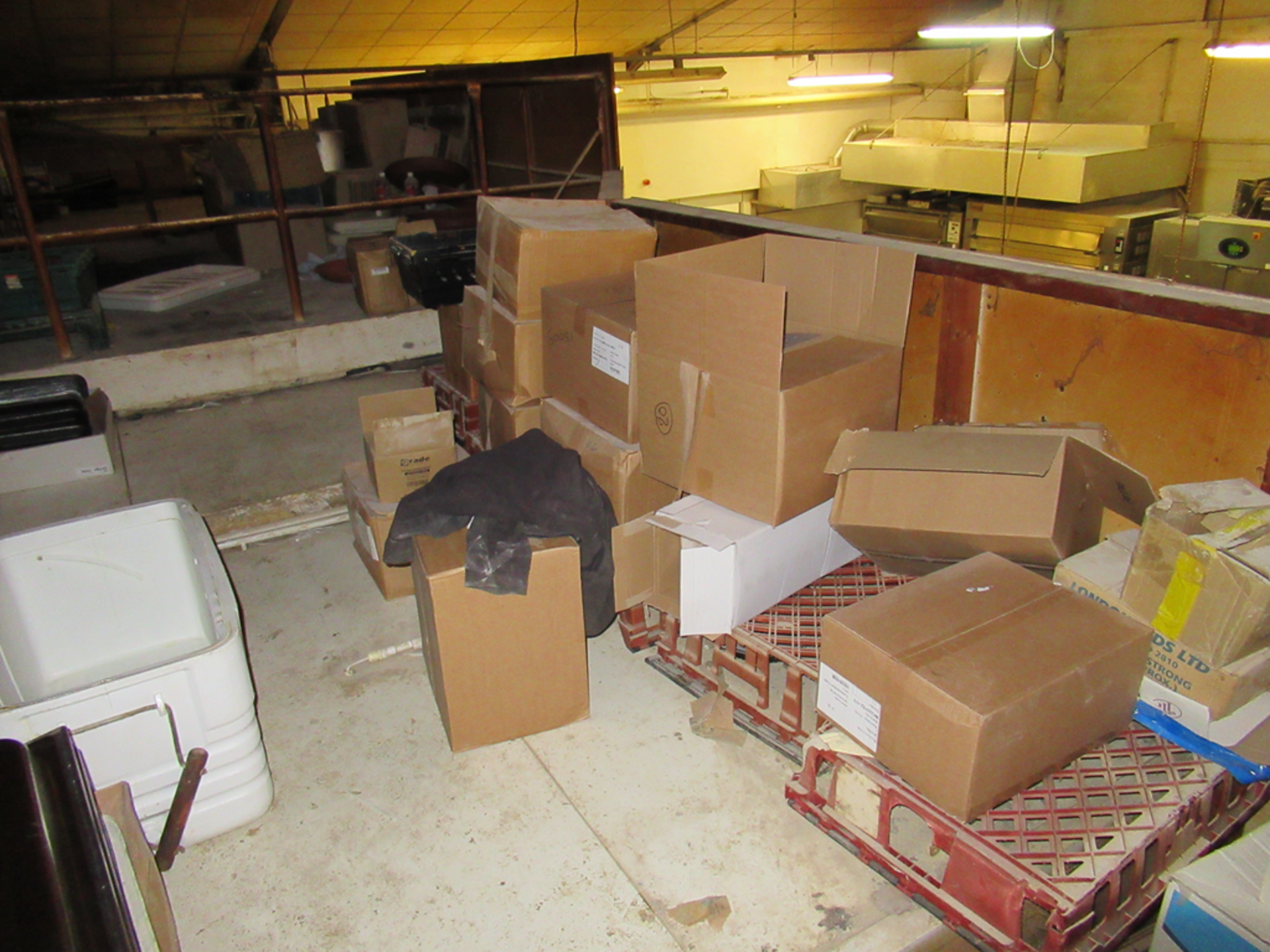 Qty of Packaging, cooking utensils, etc - on Mezzanine Floor - Image 6 of 10