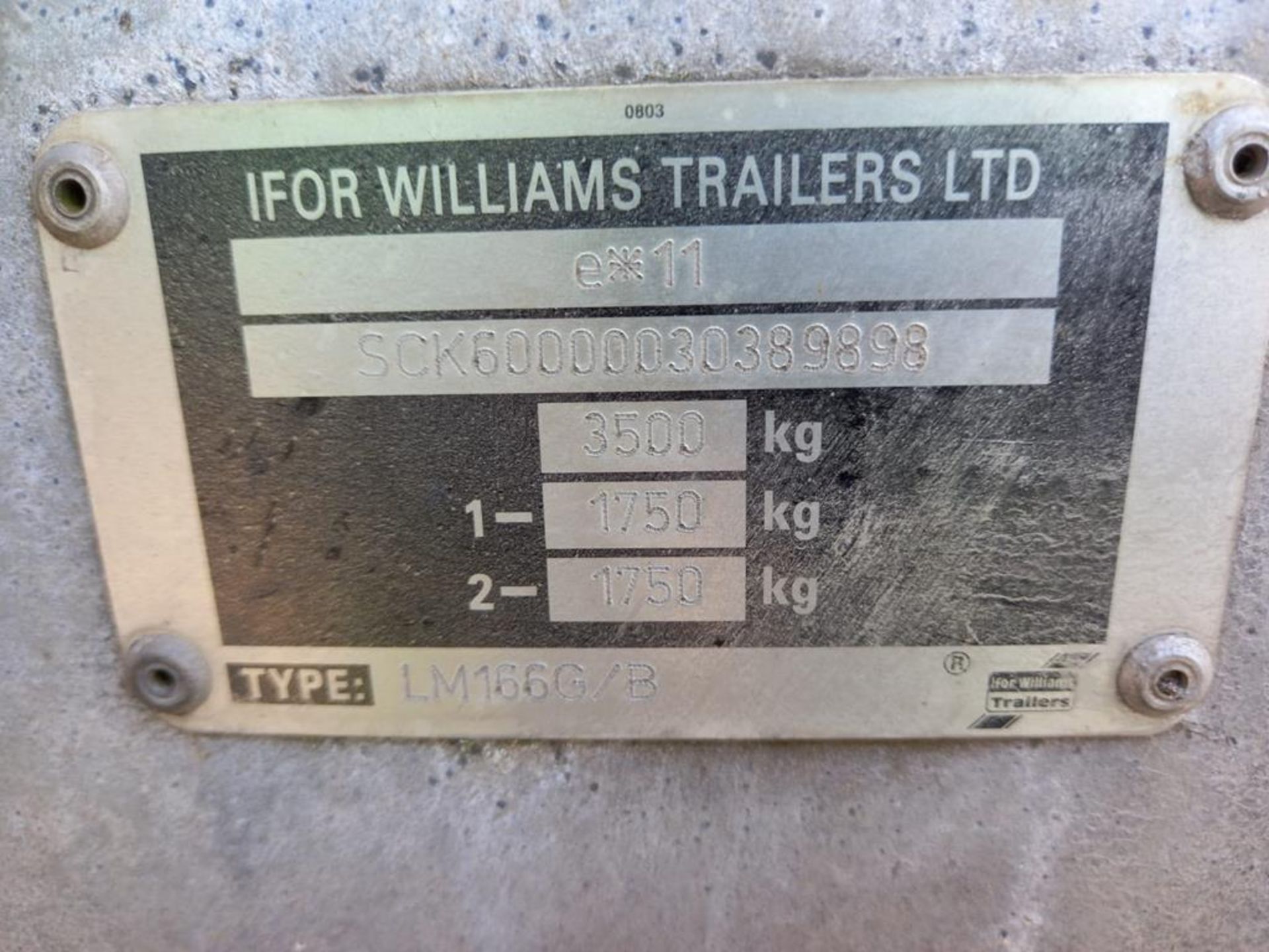 Ifor Williams Twin Axle Trailer (LM166G/B) - Image 4 of 4