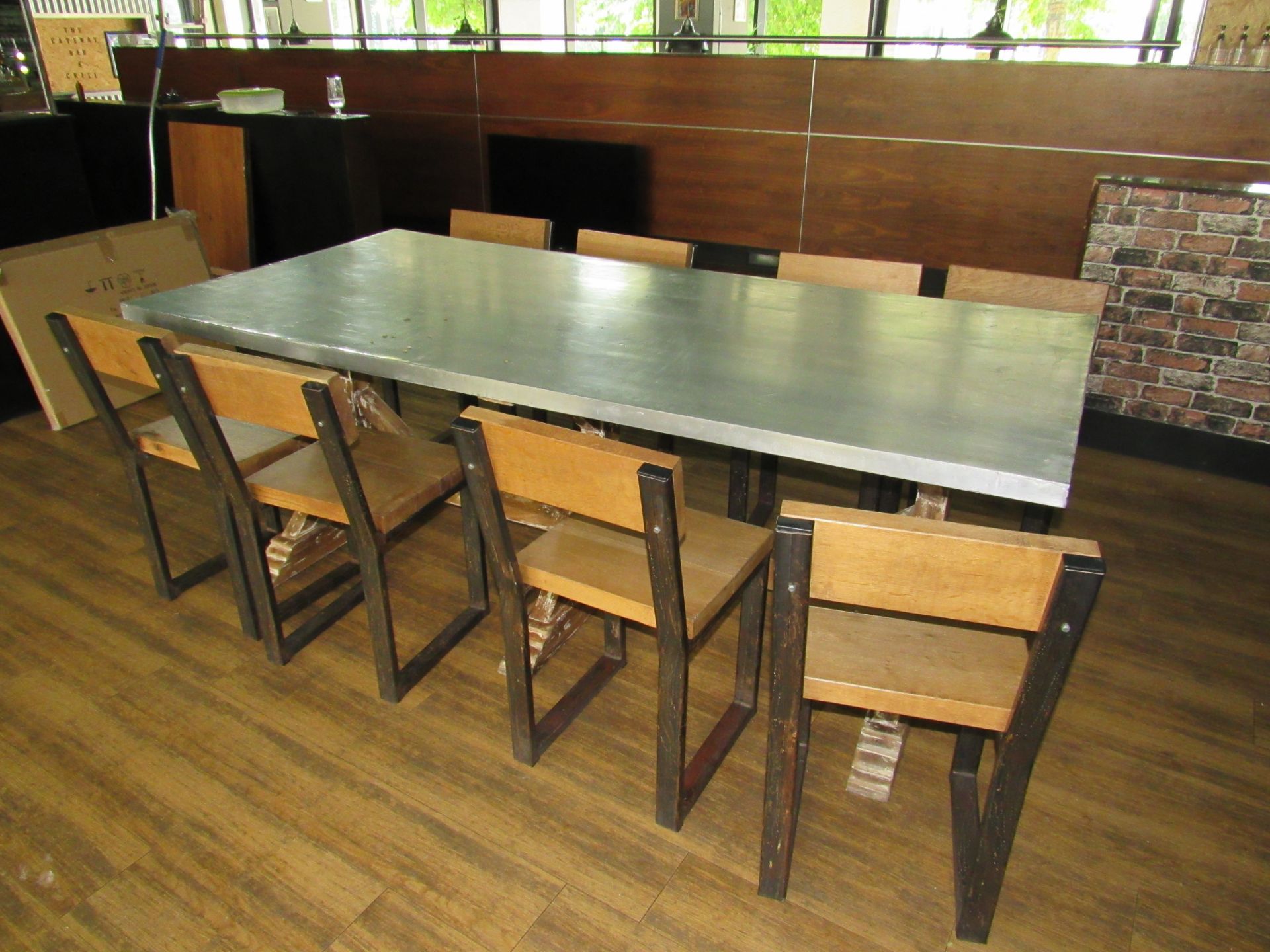 Chic 8 Person Table with 8 Chairs