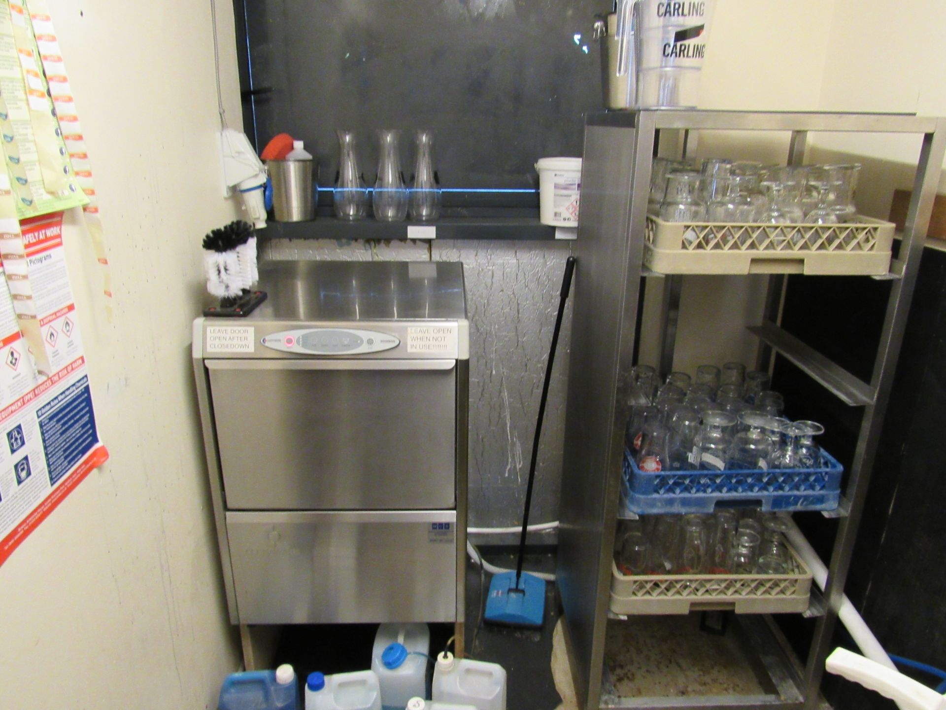 Clenaware Sovereign Glasswasher with Tray Stand