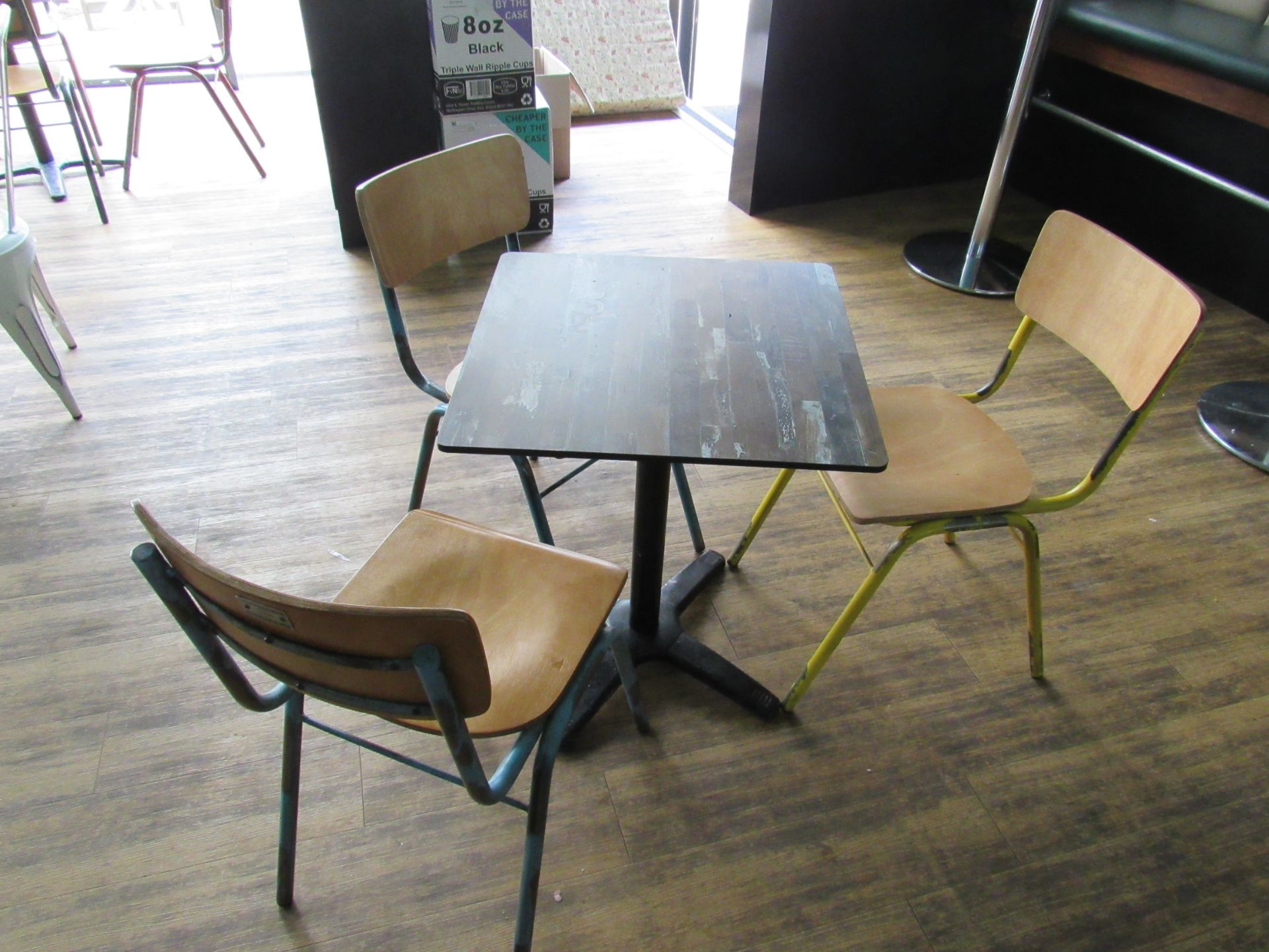 Café Table with 3 Retro Chairs - Image 3 of 4