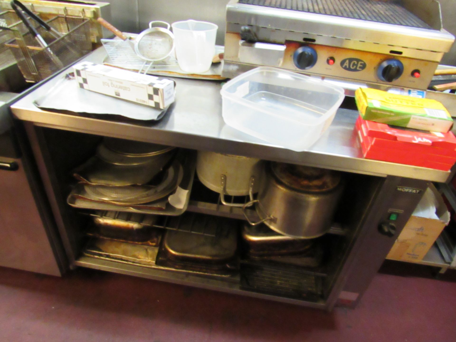 Moffat Heated Cabinet (out of use) with contents