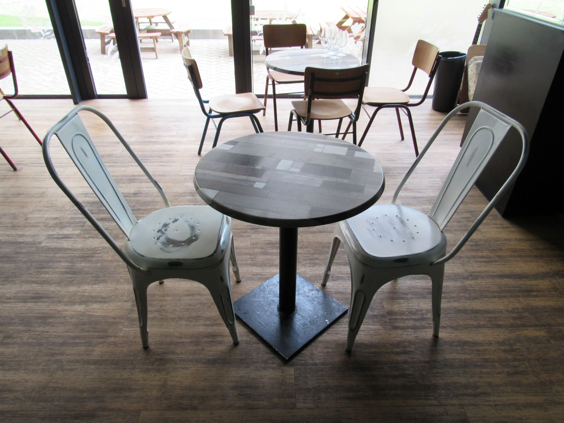 Café Table with 2 Retro Chairs