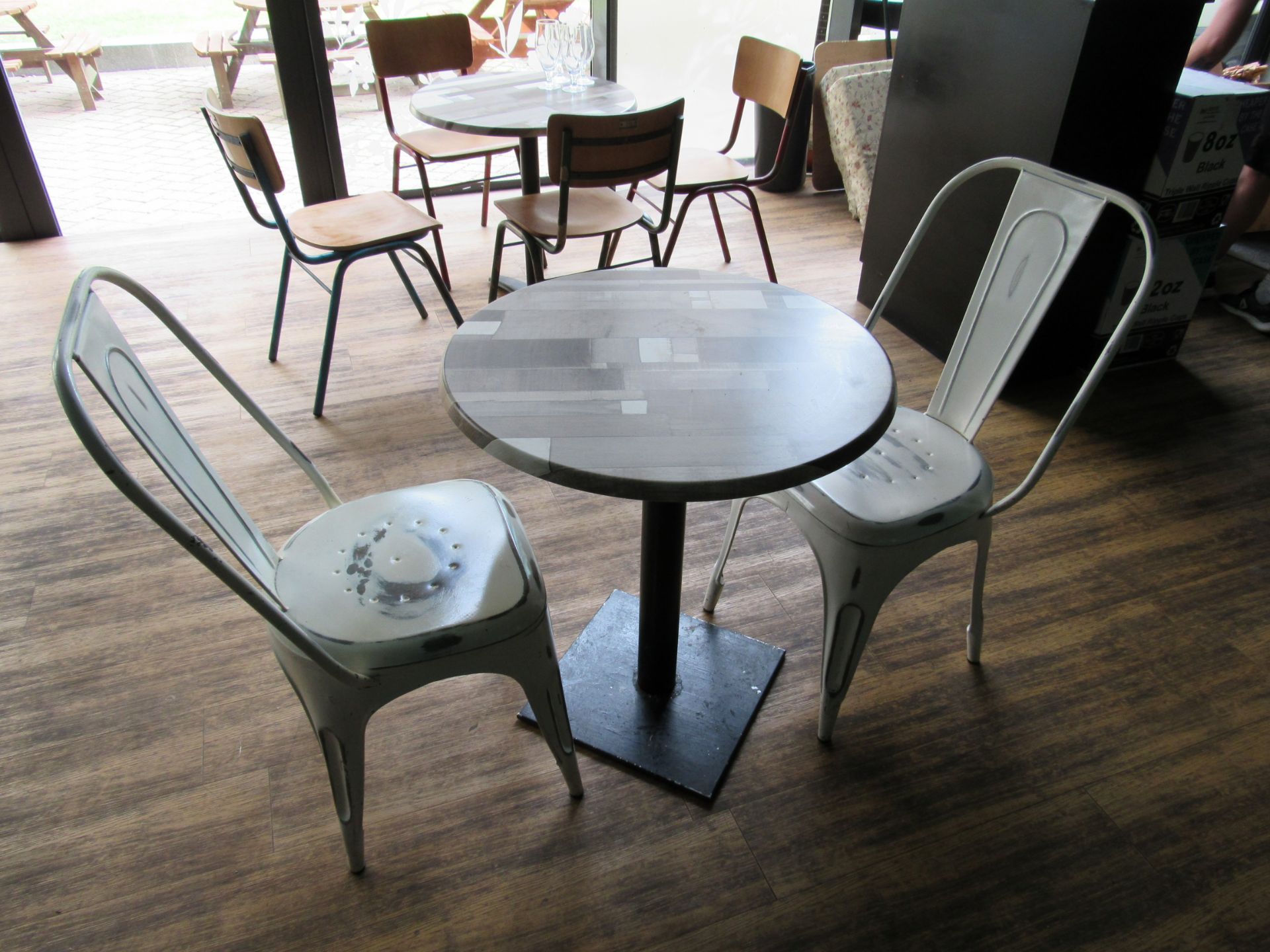 Café Table with 2 Retro Chairs - Image 2 of 2