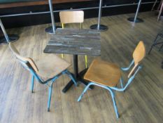 Café Table with 3 Retro Chairs