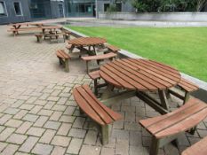 4 Round Timber Pub Tables