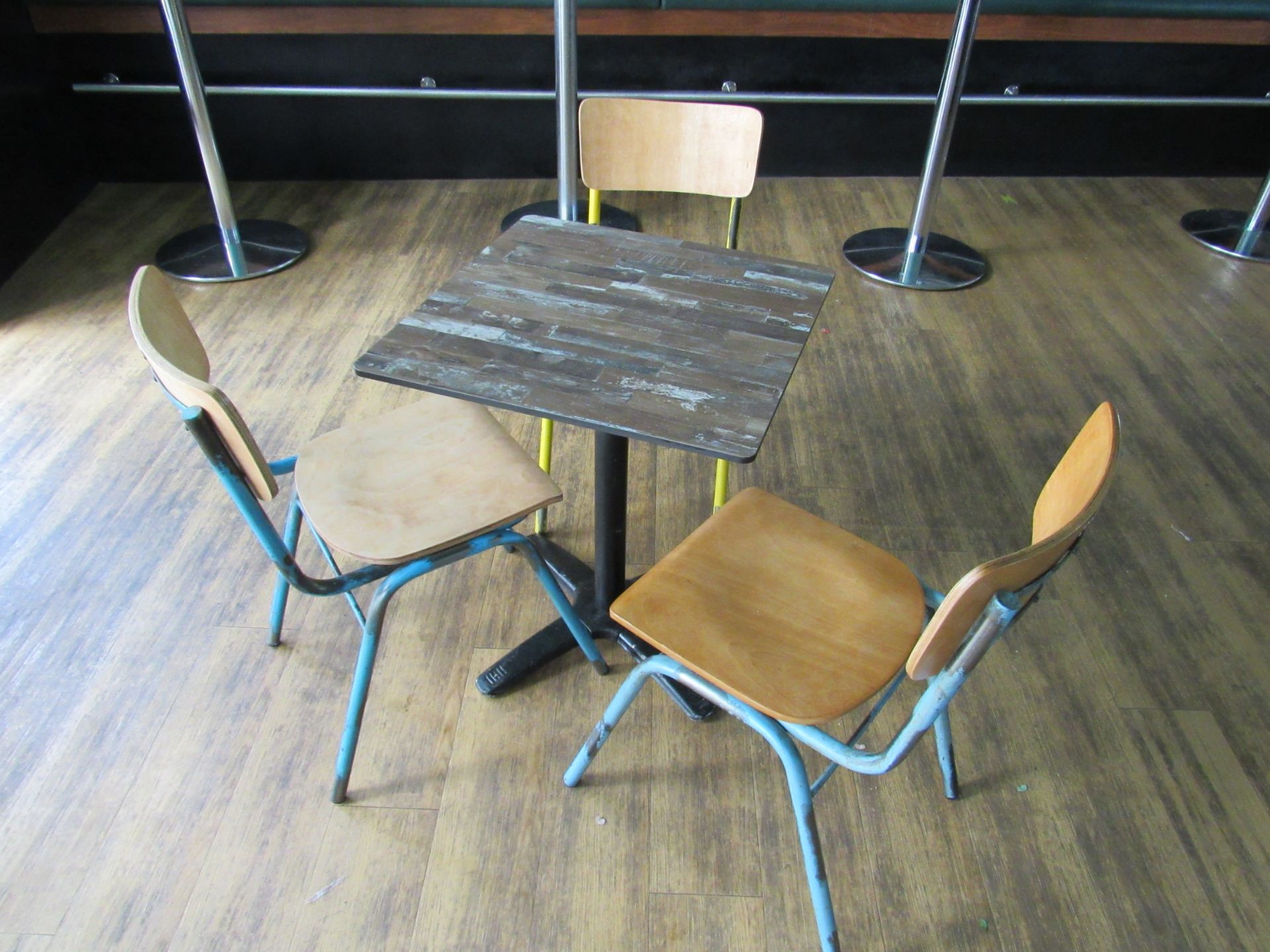 Café Table with 3 Retro Chairs - Image 2 of 4