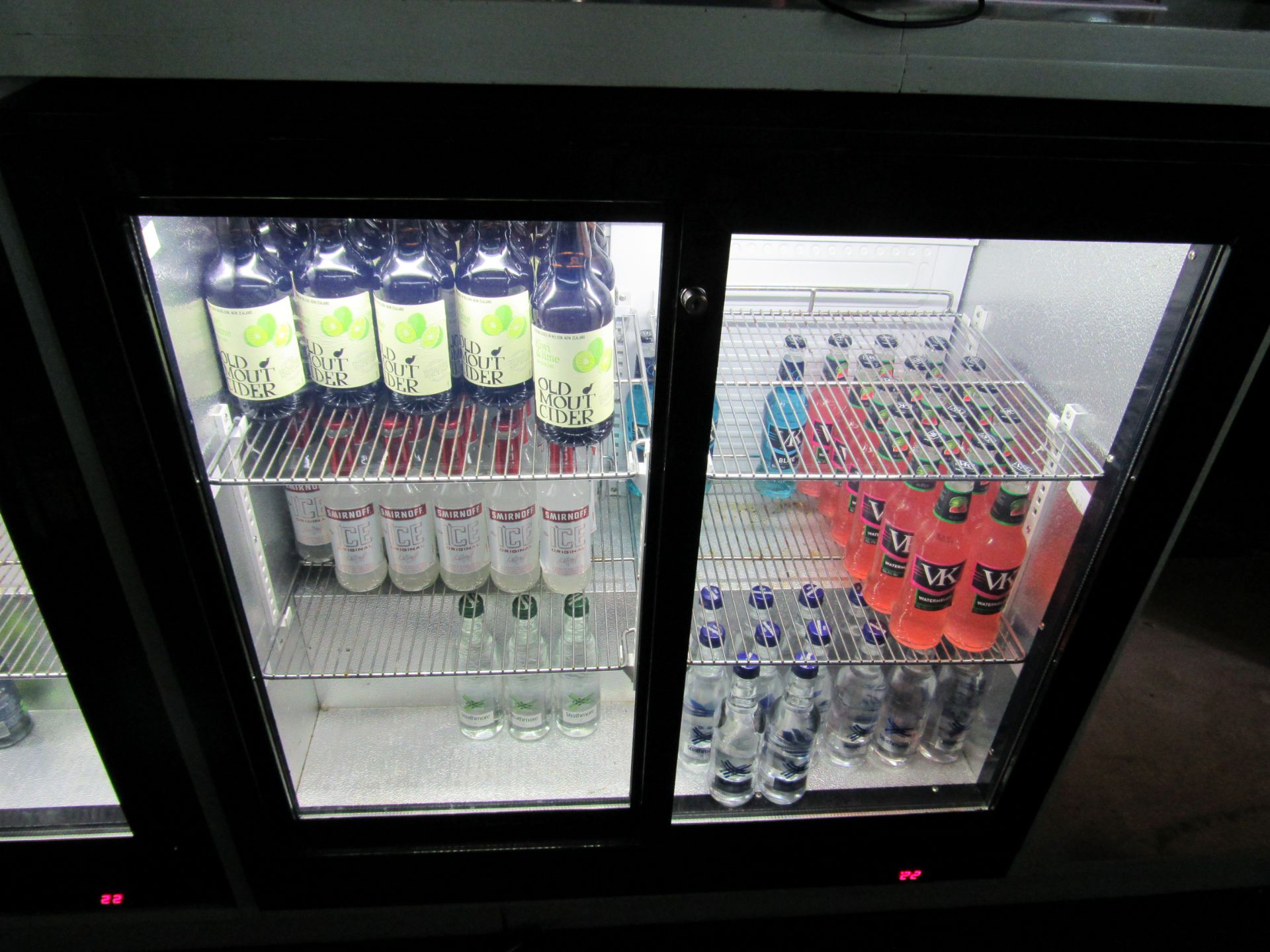 Unbadged Double Door Bottle Fridge - Image 2 of 2