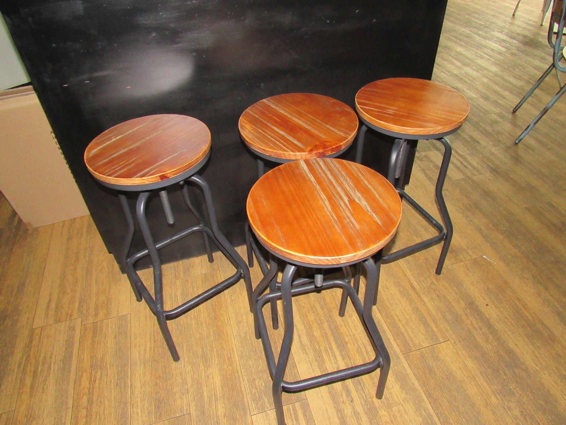 4 Bar Stools with Swivel Seats - Image 3 of 3