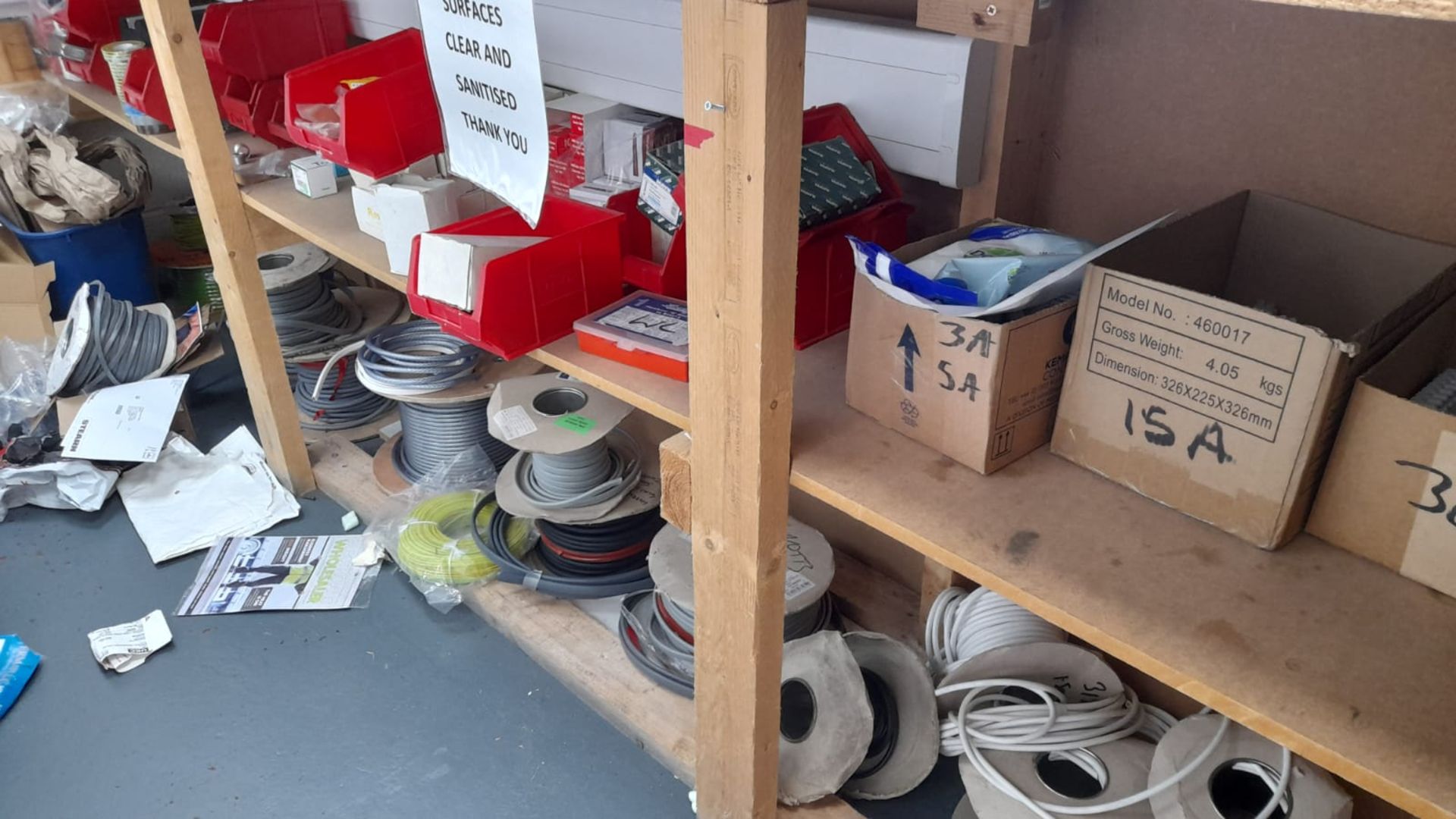 Stock to racking to include Lamps, Sockets Industrial and Domestic, Cable, Glands, Light fittings, - Image 2 of 5