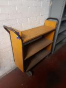 2 shelved mobile document trolleys