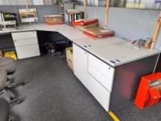 3 Person Workstation to include 3 - corner desks,