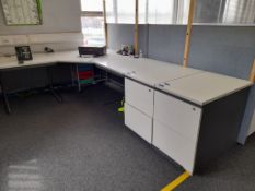 1 Person workstation to include 1 desk, 1 - 2-draw