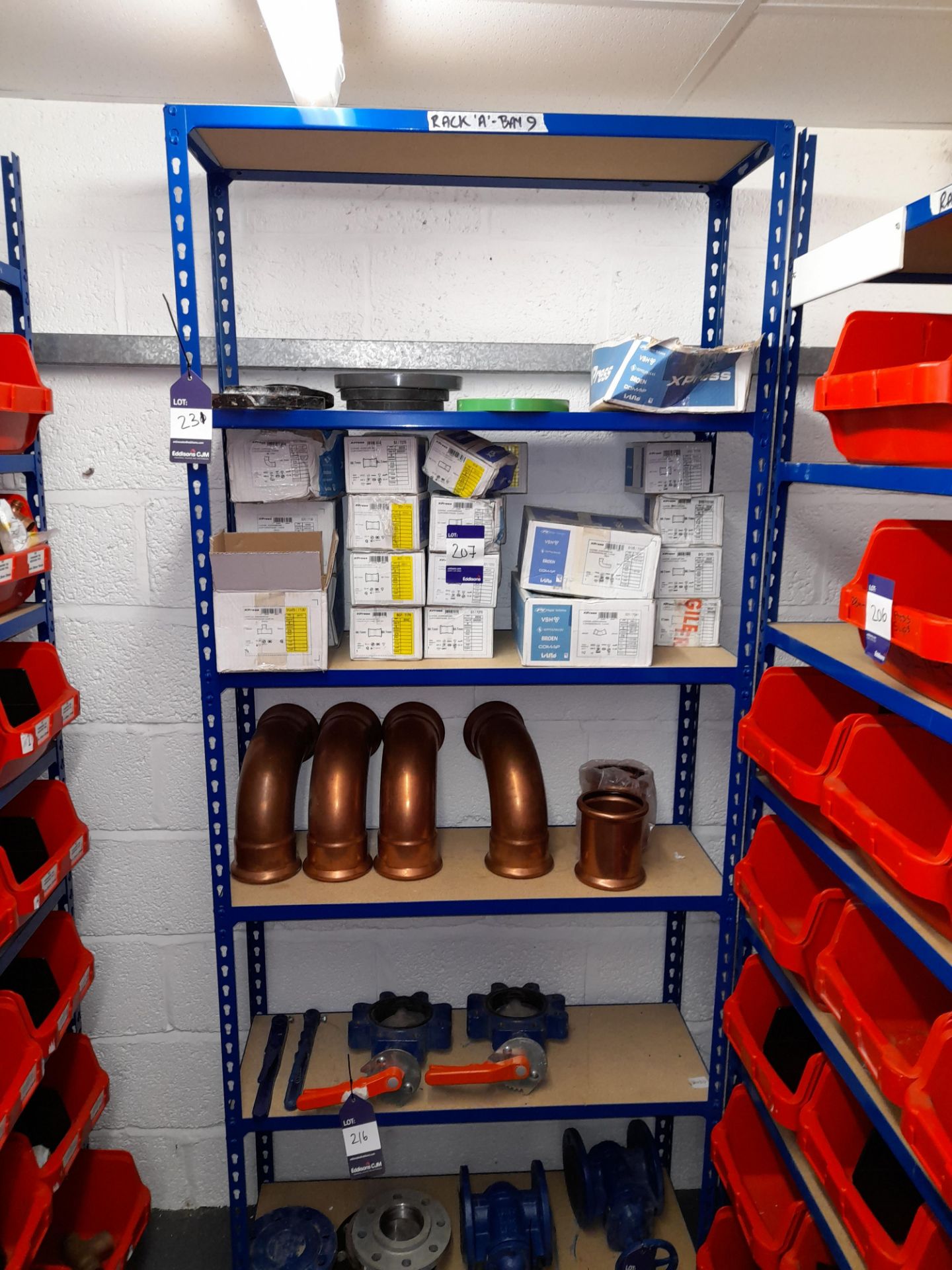 8 x bays of boltless lightweight shelving 2200 x 920 x 460 (Delayed collection, to be arranged - Image 2 of 2
