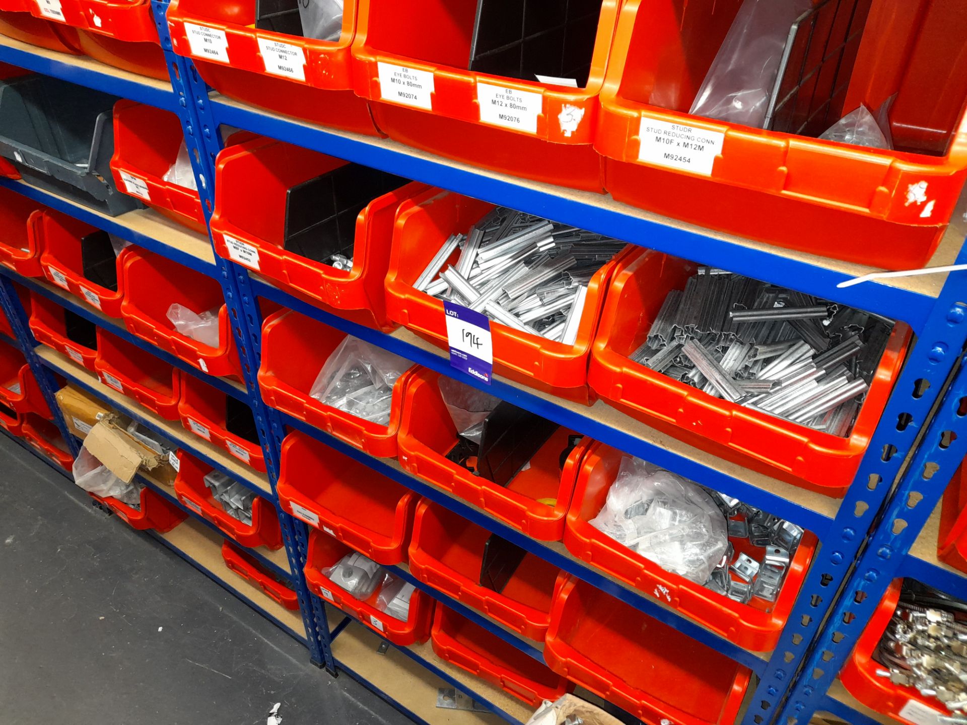 Large Quantity of stock to 13 bays, bolts, nuts, clamps, bracketry, fittings, washers, plastic - Image 25 of 41