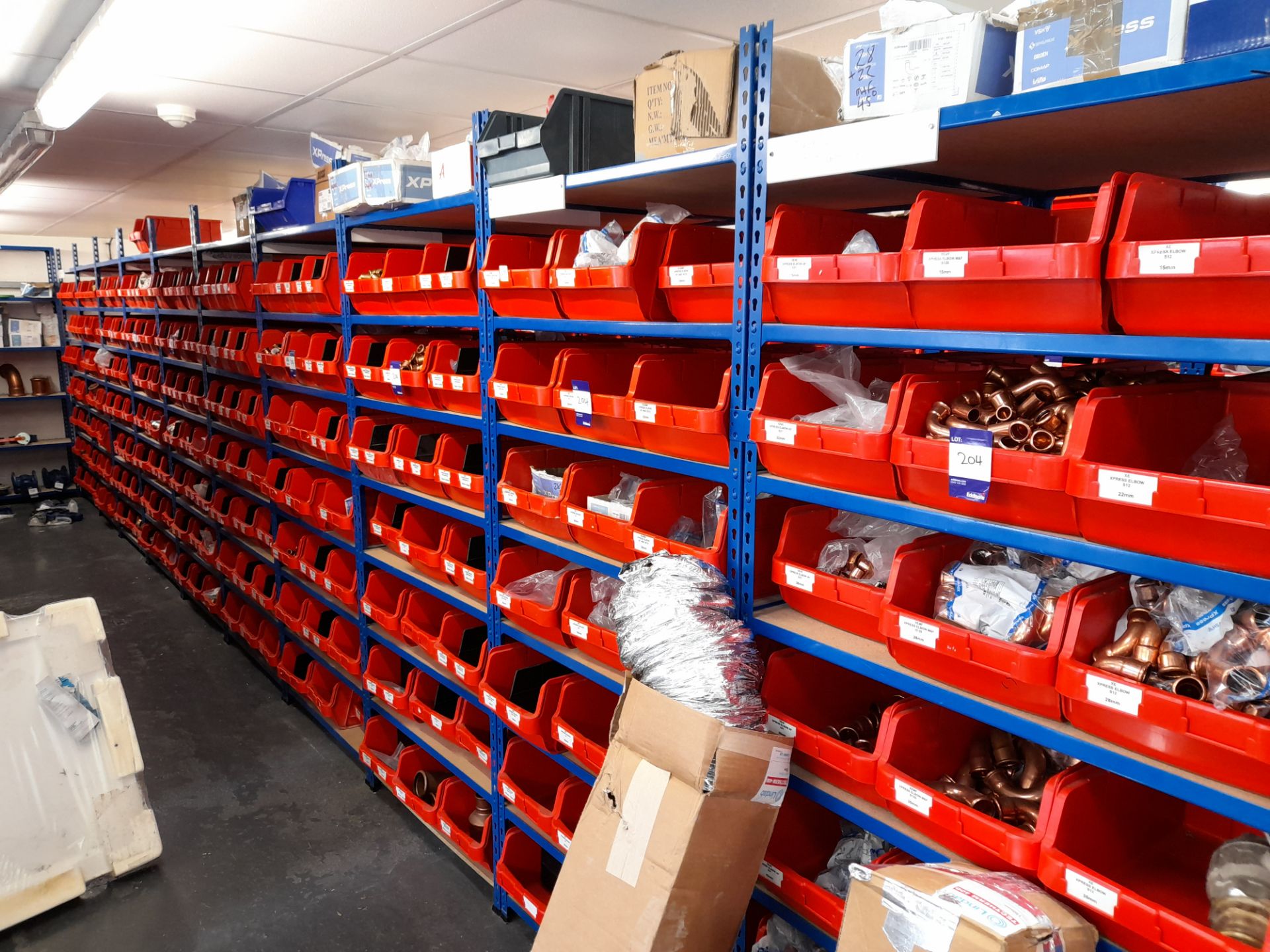 11 x bays of boltless lightweight shelving 2200 x 920 x 920 (Delayed collection, to be arranged with