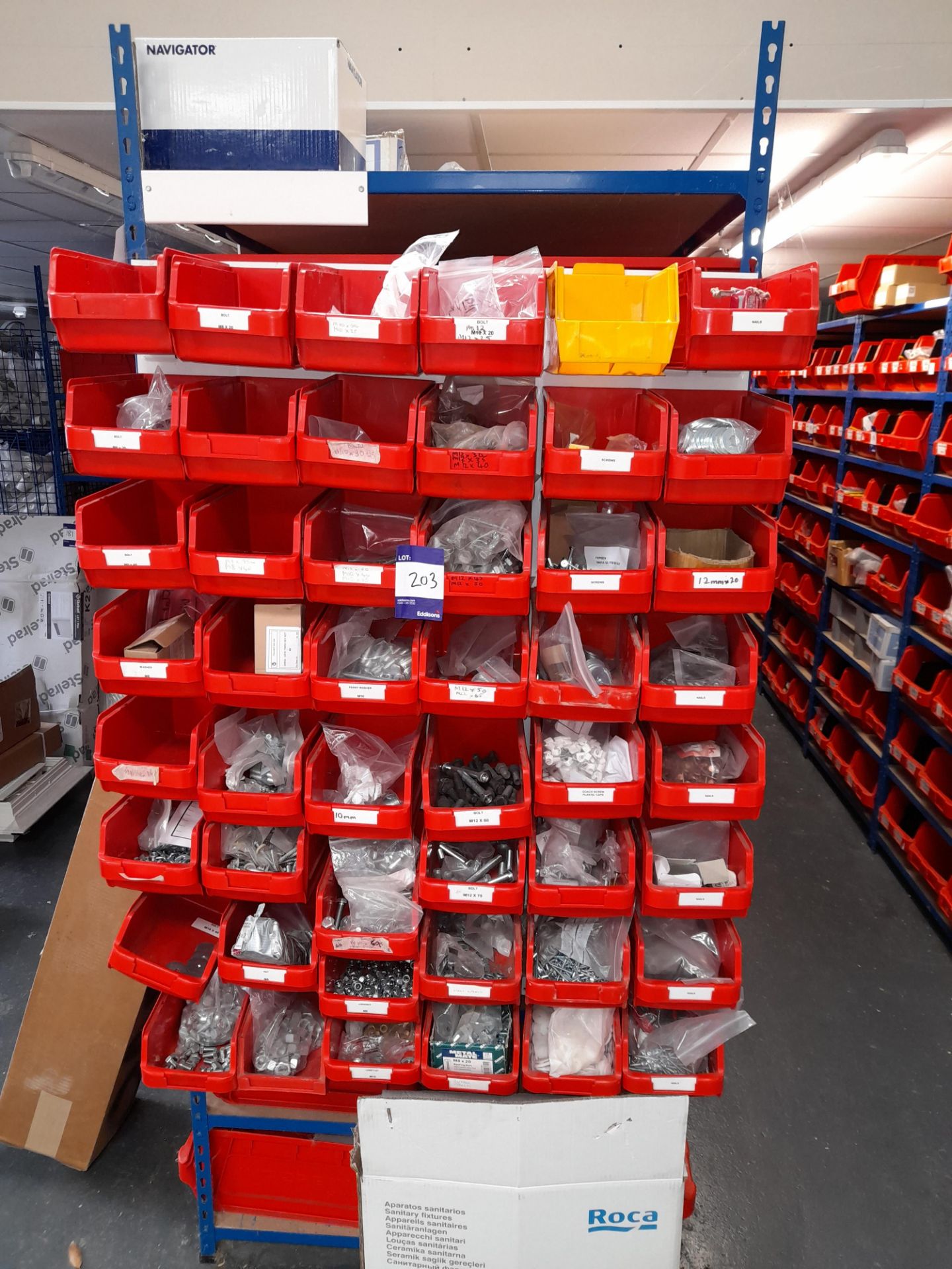 Contents to plastic linbins comprising various fixings (viewing strongly recommended to ascertain