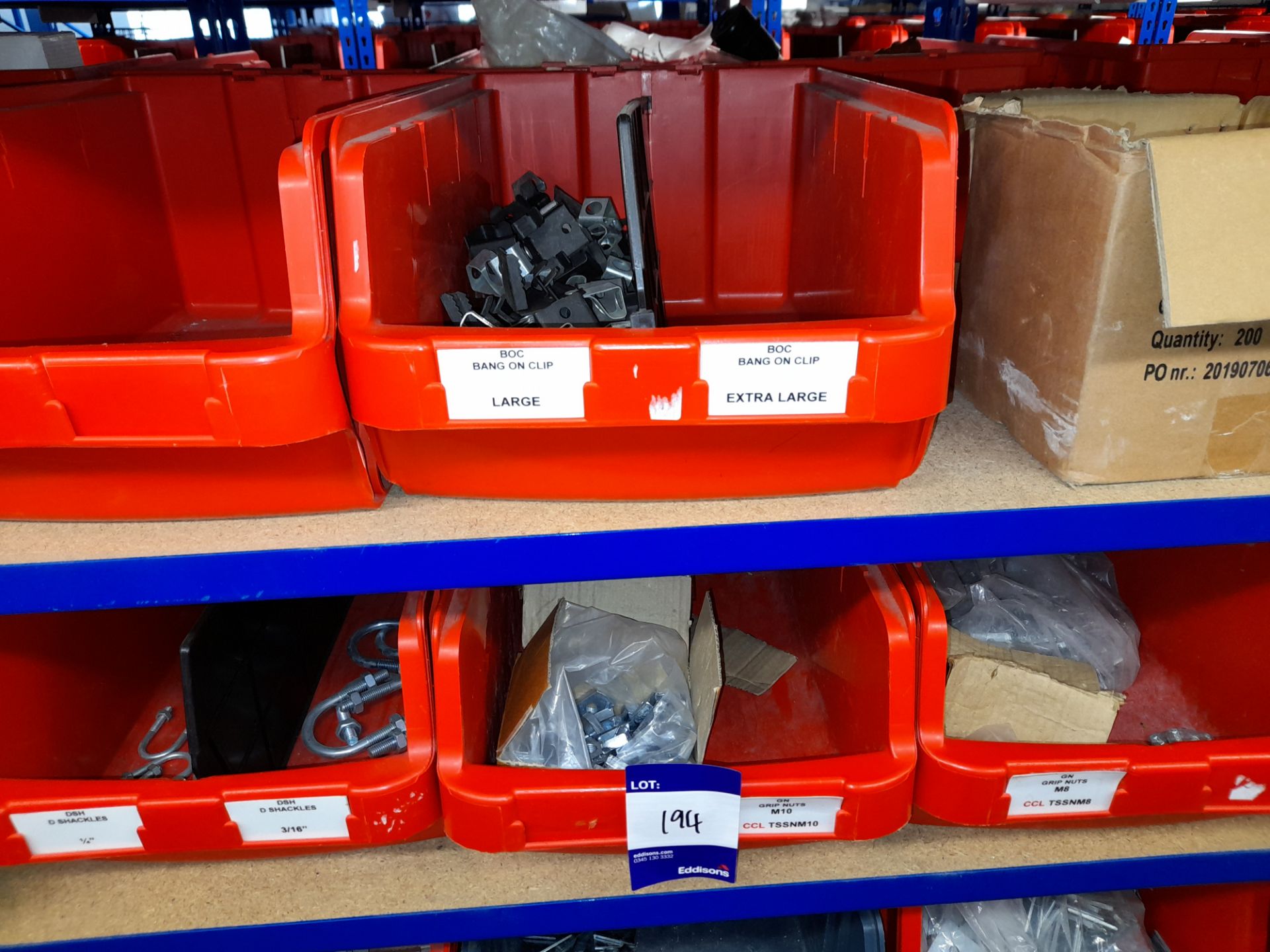 Large Quantity of stock to 13 bays, bolts, nuts, clamps, bracketry, fittings, washers, plastic - Image 26 of 41