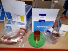 Assortment of Xpress gas fittings including 67mm S1FMN Flanges, copper
