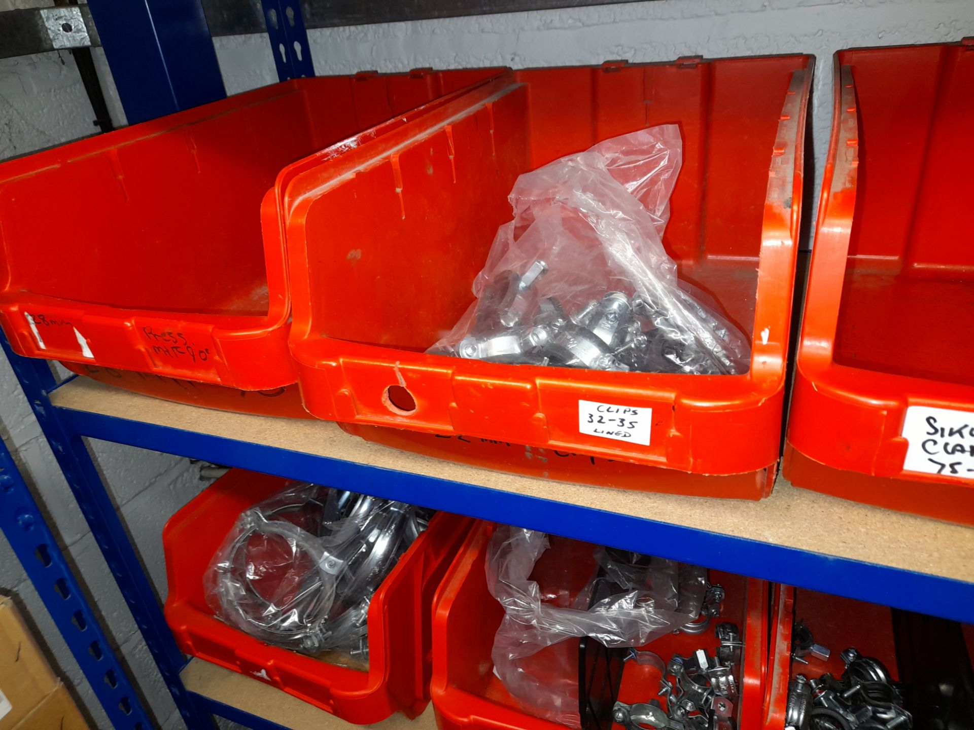 Large Quantity of stock to 13 bays, bolts, nuts, clamps, bracketry, fittings, washers, plastic - Image 6 of 41