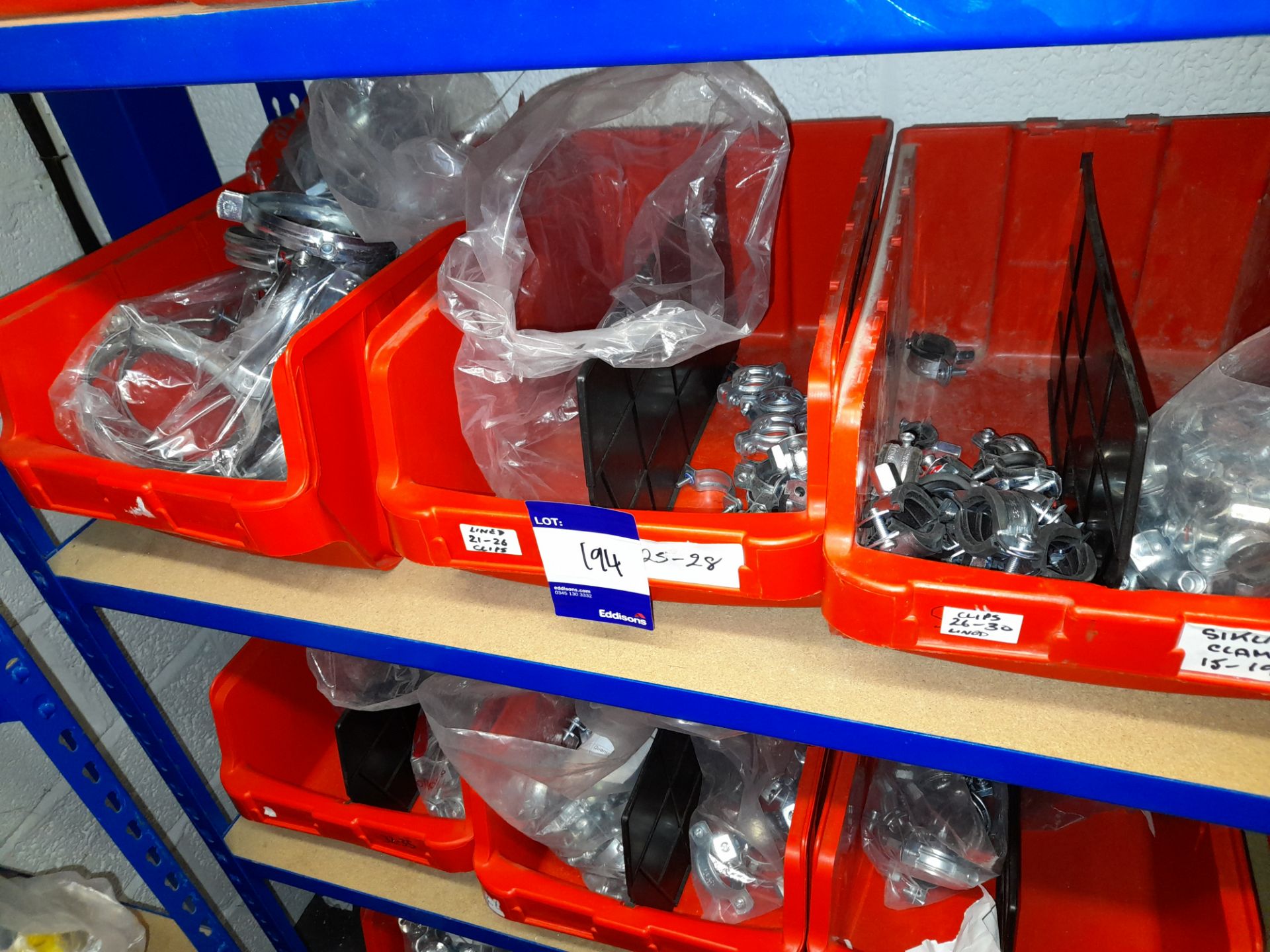 Large Quantity of stock to 13 bays, bolts, nuts, clamps, bracketry, fittings, washers, plastic - Image 7 of 41