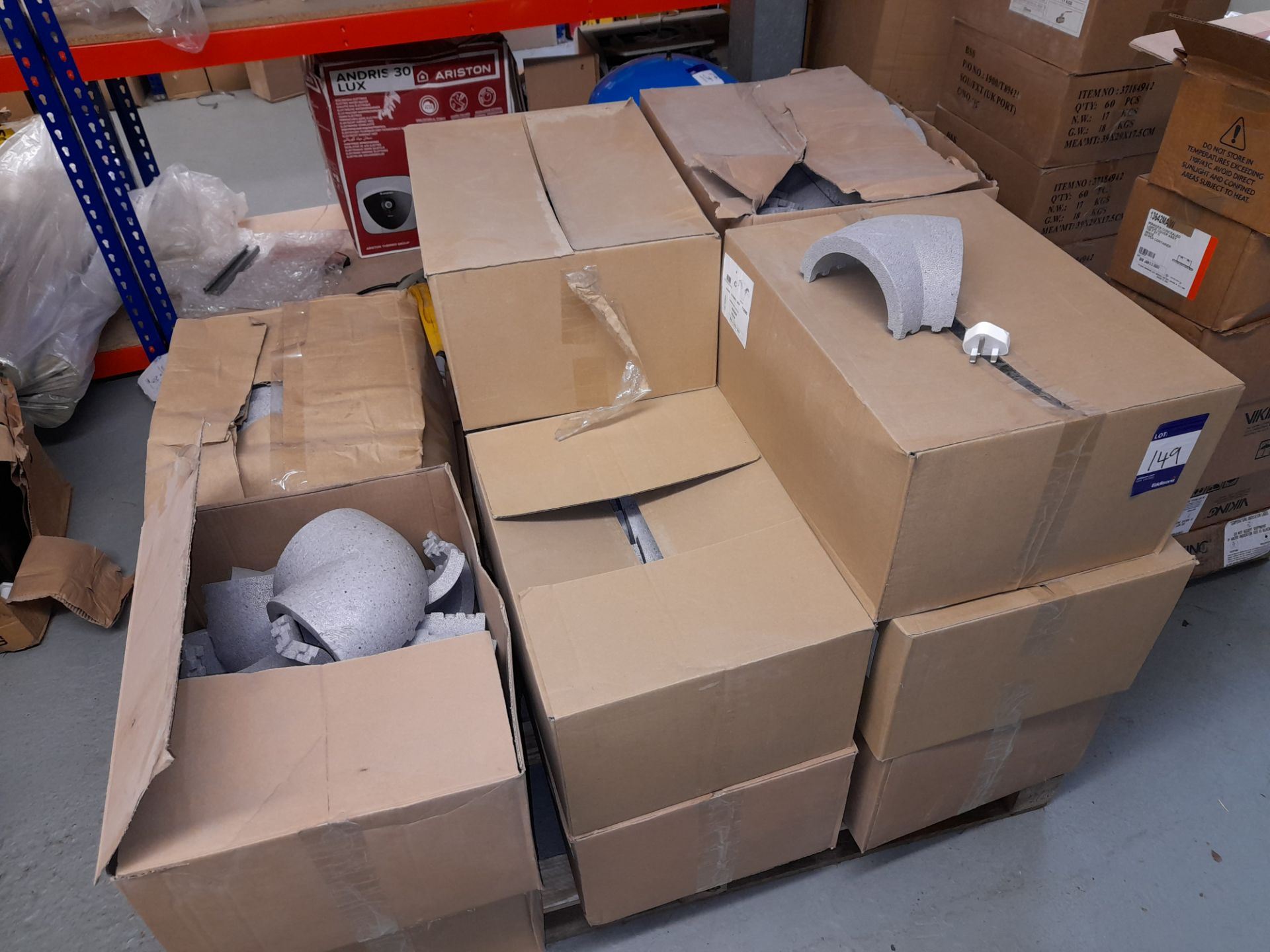 15 x boxes of various polystyrene pipe components