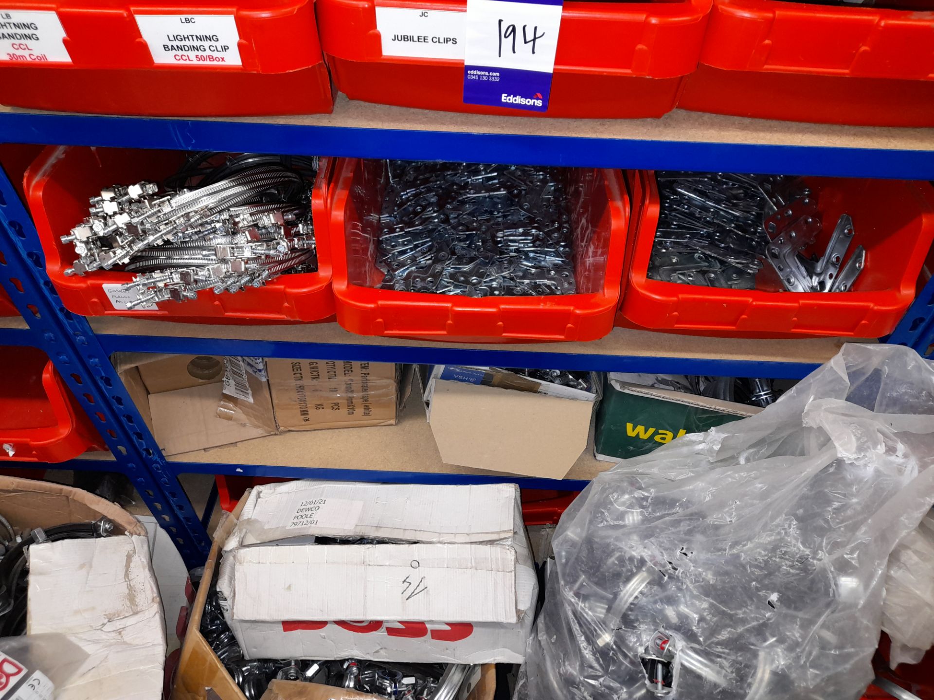 Large Quantity of stock to 13 bays, bolts, nuts, clamps, bracketry, fittings, washers, plastic - Image 22 of 41