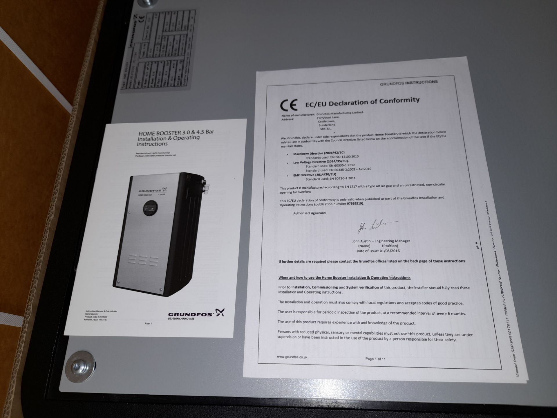 Grundfos Home Booster MCSTO200, boxed and unused - Image 3 of 3