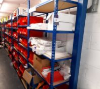 9 x bays of boltless lightweight shelving 2200 x 920 x 460 (Delayed collection, to be arranged