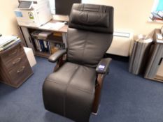 Executive Leather chair, Human Touch PC-610 Recliner/multi position executive chair, located to