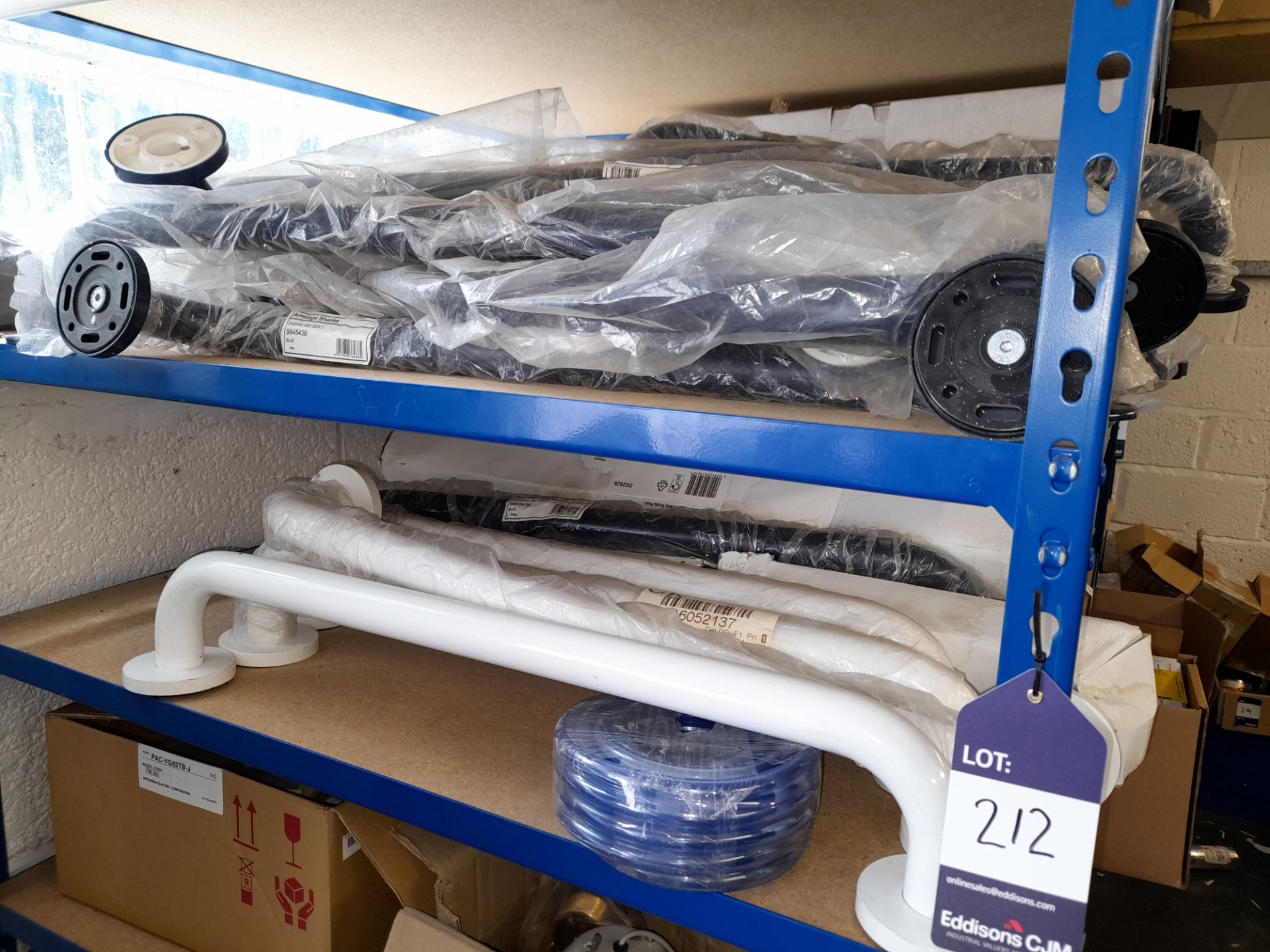 Rack & contents to include various grab rails, toilet seats, shower valves - Image 2 of 6