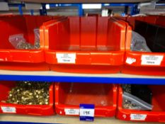 Large Quantity of stock to 2 bays include clips, rings, backplates, plastic pipe clips (viewing