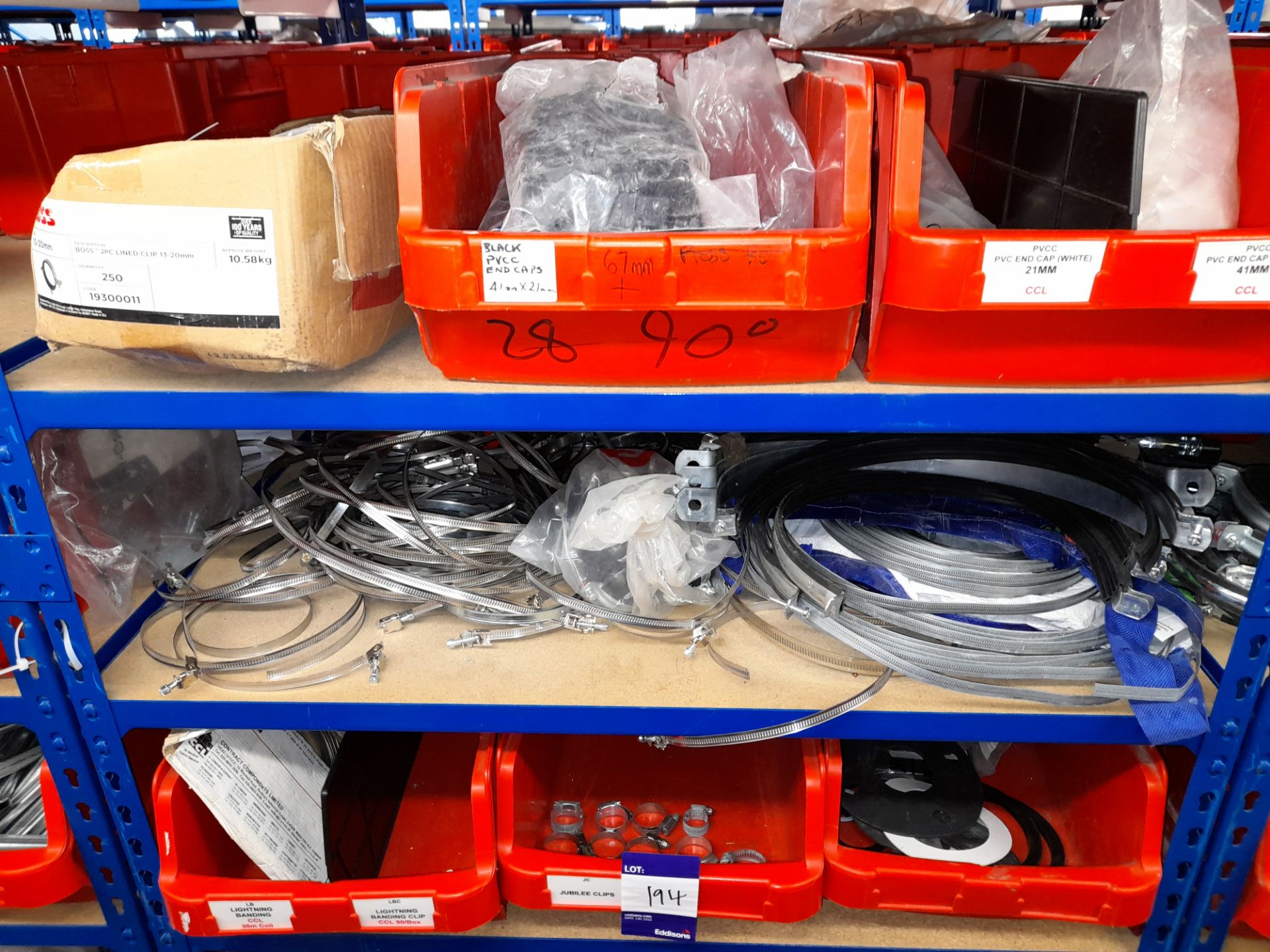 Large Quantity of stock to 13 bays, bolts, nuts, clamps, bracketry, fittings, washers, plastic - Image 21 of 41