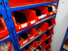 Large quantity of stock to 7 bays of racking to include Yorkshire Tee reducing fittings, connectors,
