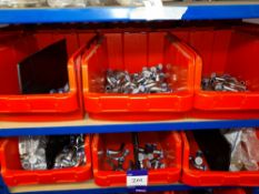 Large Quantity of stock to 3 bays to include backplates, galvanised elbows, black mounsen rings (