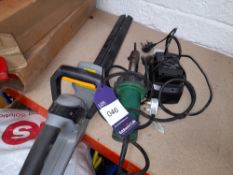 Titan TT1548HD Cordless Hedge Trimmer, serial number 02811 & Leister 240v Heat Gun