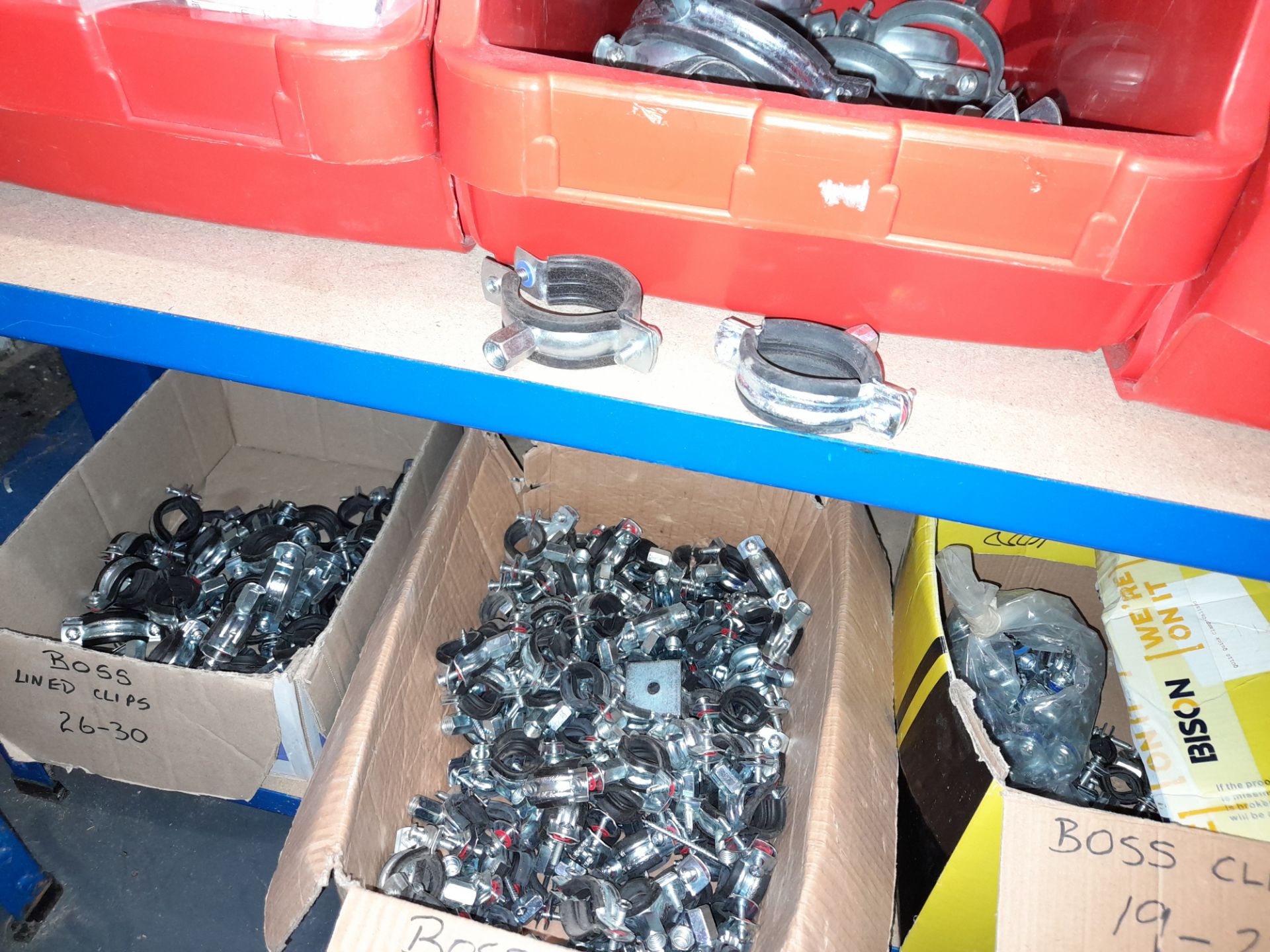 Large Quantity of stock to 13 bays, bolts, nuts, clamps, bracketry, fittings, washers, plastic - Image 10 of 41