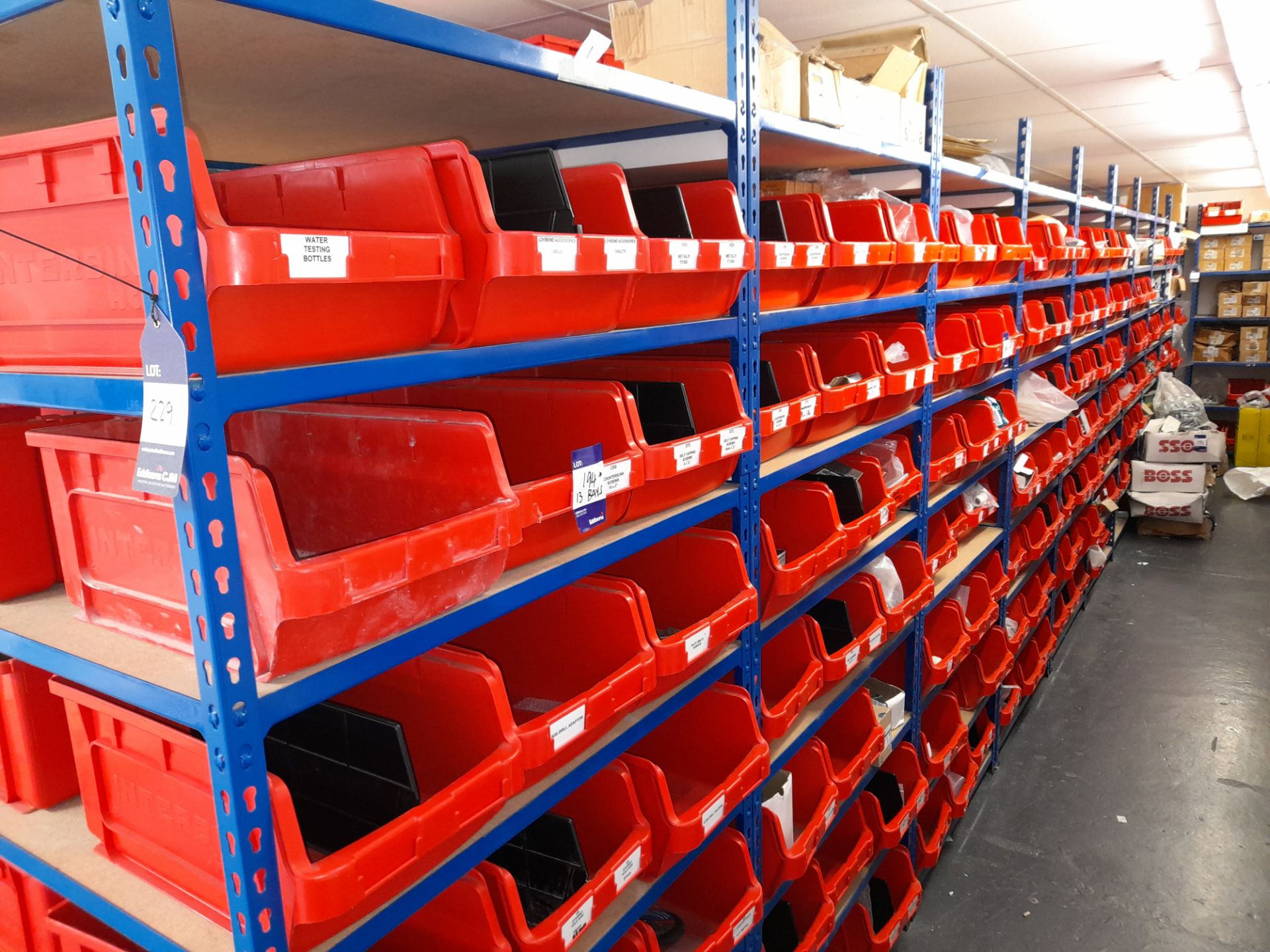 11 x bays of boltless lightweight shelving 2200 x 920 x 920 (Delayed collection, to be arranged with