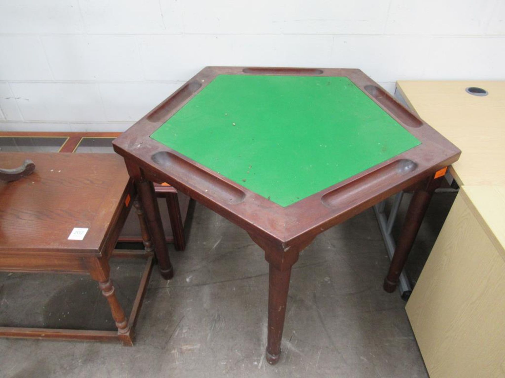 Hexagonal Card/Poker Table & 3 x Various Tables - Image 2 of 3