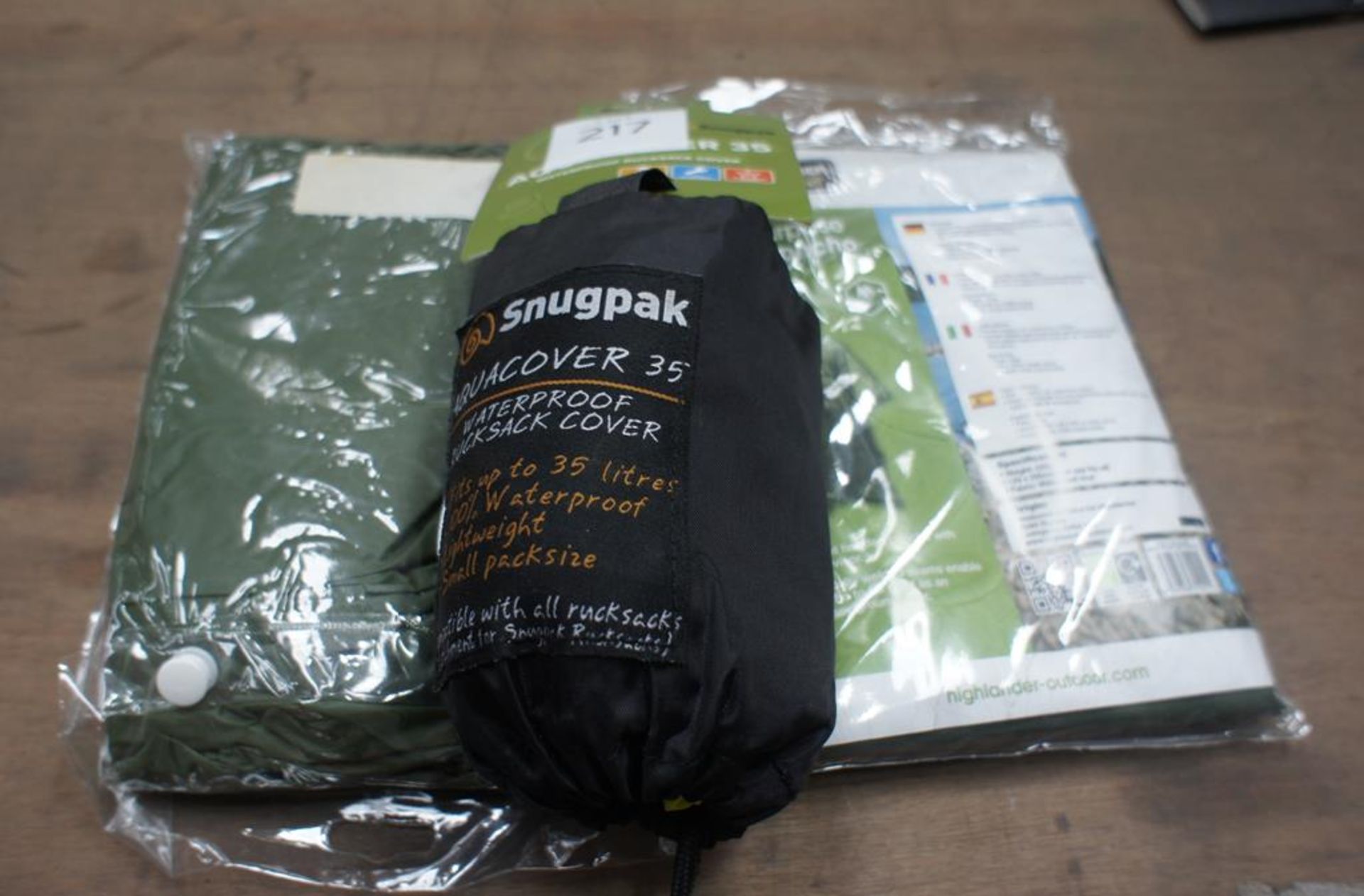 Qty of Snugpack pak boxes and bag waterproof covers