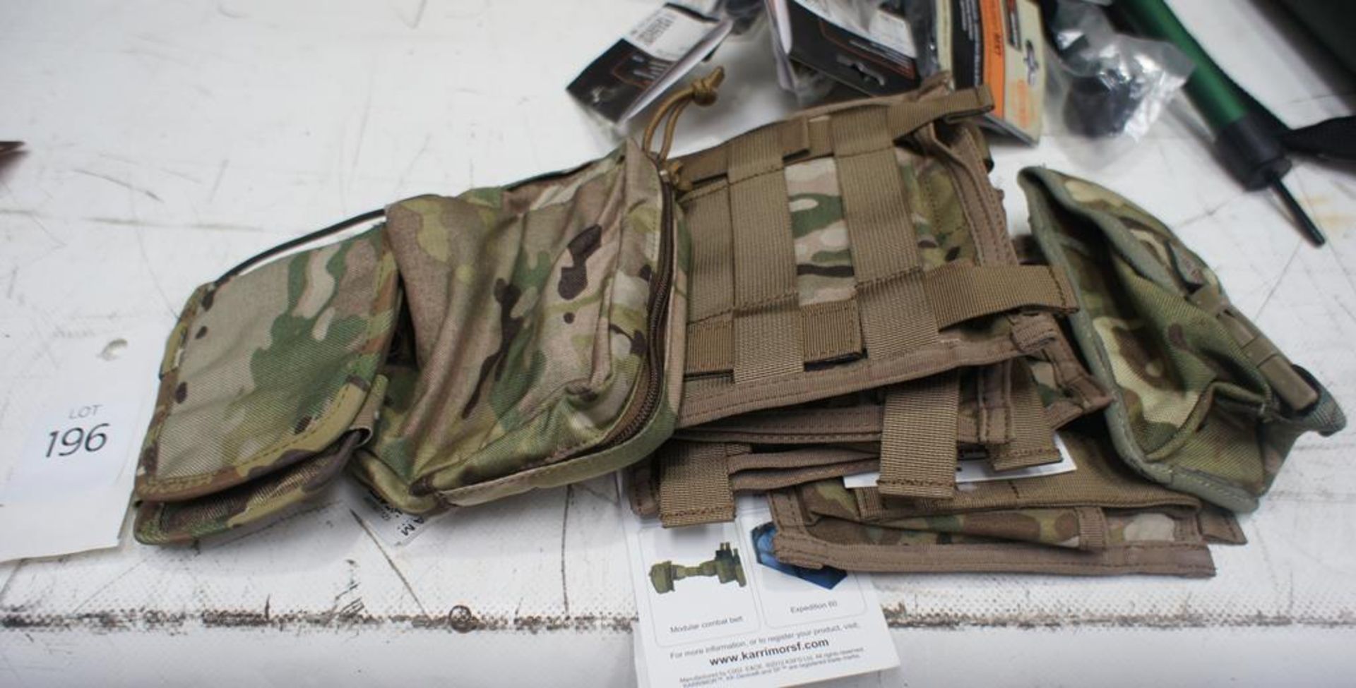 Qty of varioud utily pouches, weapon cleaning wallets, inflating pillows and webbing yoke - Image 5 of 8