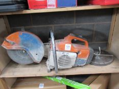 Stihl TS400 saw (recently serviced) and spare blades