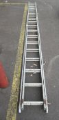 Twin section aluminium ladders