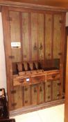 Antique effect bespoke timber dresser made from Brazilian wood, 1500 x 450 x 2500mm
