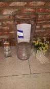 3 x various glass vases